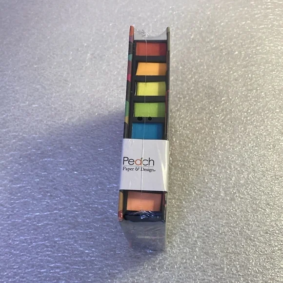 NWT - Desktop Self-Stick Notes - Peach & Paper Design - Picture 2 of 4